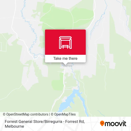 Mapa Forrest General Store / Birregurra - Forrest Rd