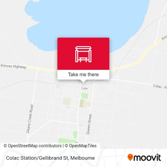 Colac Station/Gellibrand St map