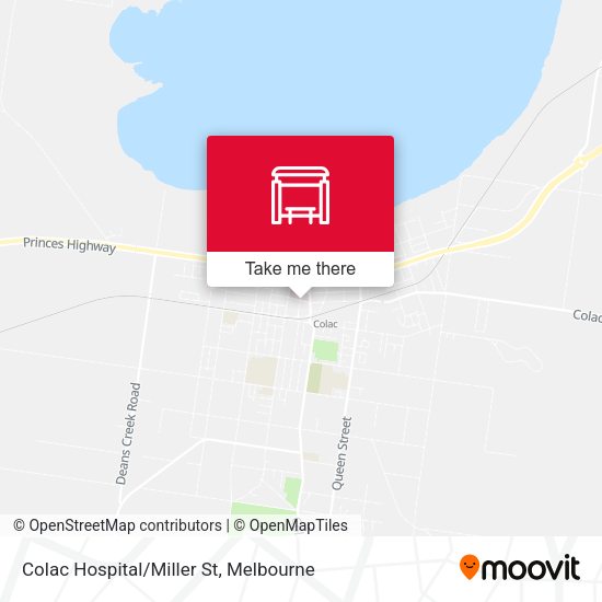 Colac Hospital/Miller St map