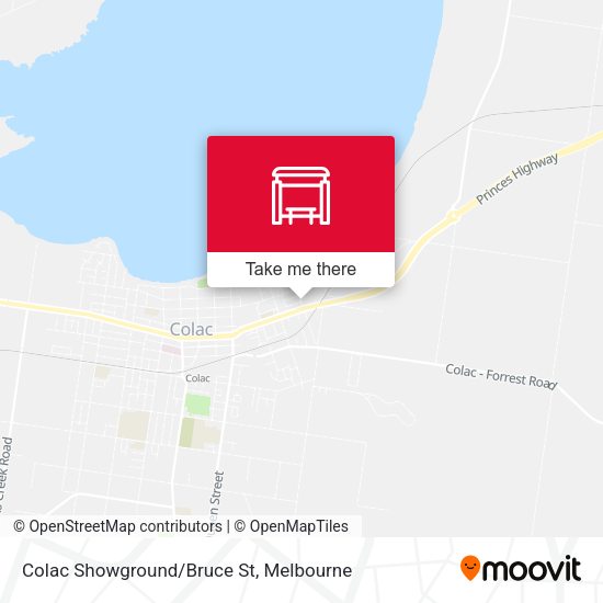 Colac Showground/Bruce St map