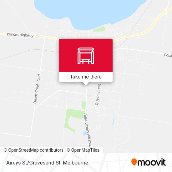 Aireys St/Gravesend St map