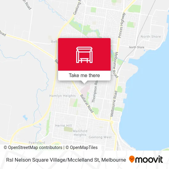 Mapa Rsl Nelson Square Village / Mcclelland St