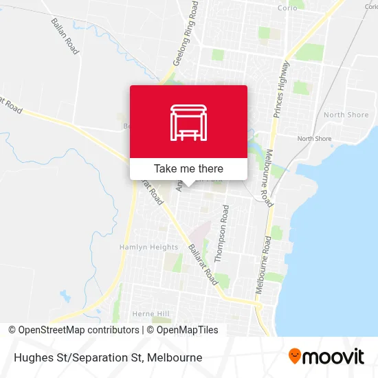 Mapa Hughes St/Separation St