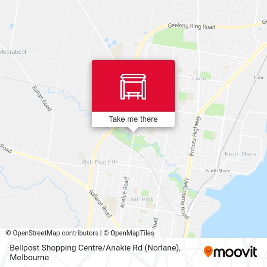 Mapa Bell Post Shopping Centre / Anakie Rd (Norlane)