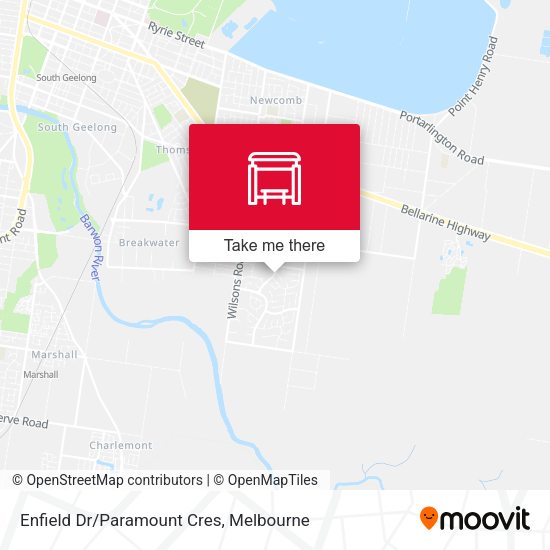 Enfield Dr/Paramount Cres map