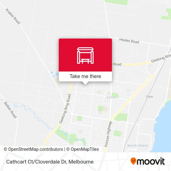 Cathcart Ct/Cloverdale Dr map