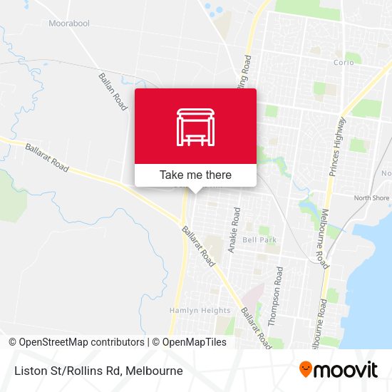 Liston St/Rollins Rd map