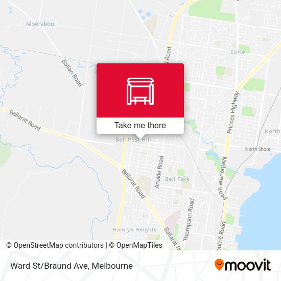 Ward St/Braund Ave map