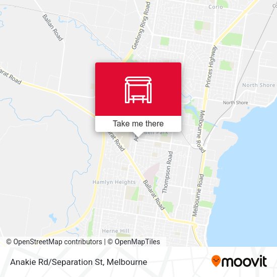 Anakie Rd/Separation St map