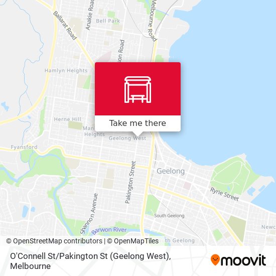 O'Connell St / Pakington St (Geelong West) map