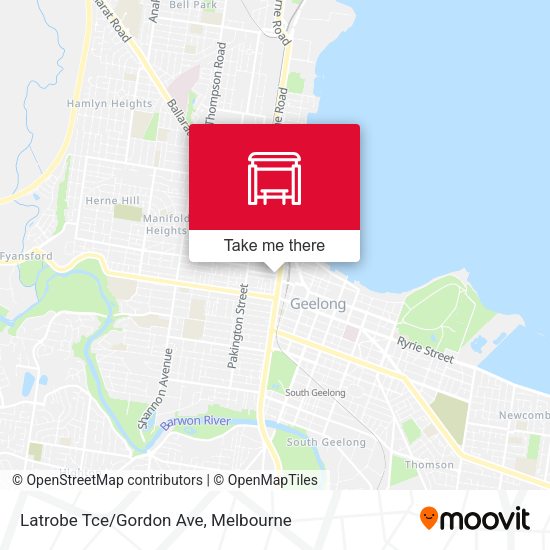 Latrobe Tce/Gordon Ave map