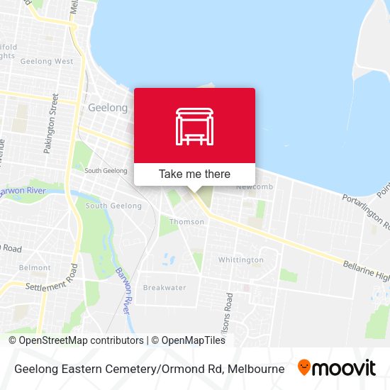 Geelong Eastern Cemetery / Ormond Rd map