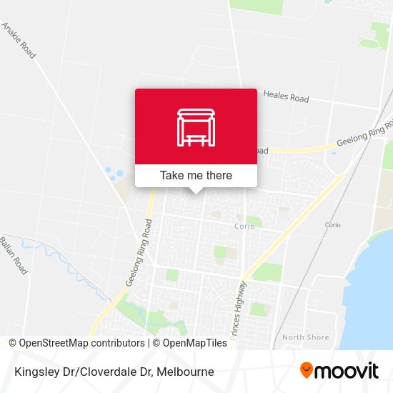 Kingsley Dr/Cloverdale Dr map
