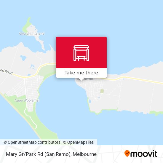 Mary Gr/Park Rd (San Remo) map