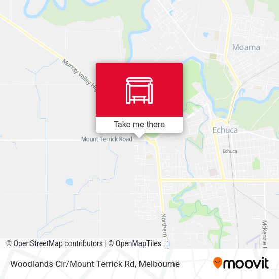 Woodlands Cir/Mount Terrick Rd map