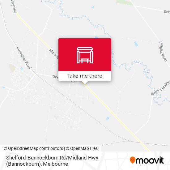 Shelford-Bannockburn Rd / Midland Hwy map