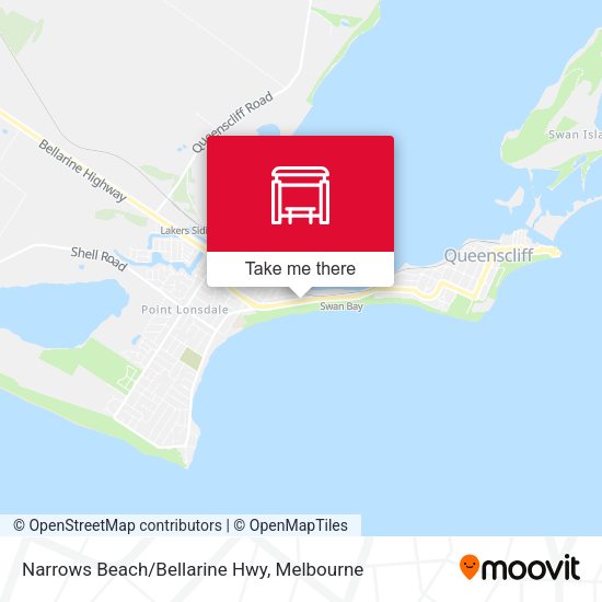 Narrows Beach/Bellarine Hwy map