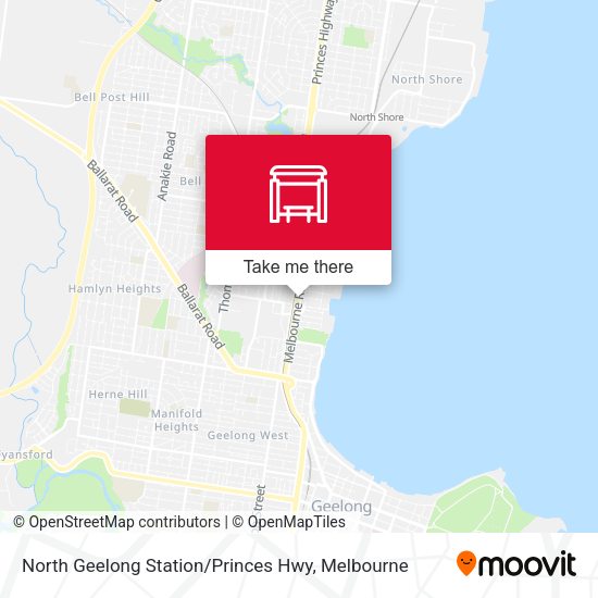 North Geelong Station / Princes Hwy map