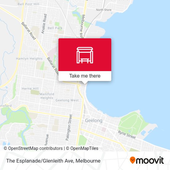 The Esplanade/Glenleith Ave map