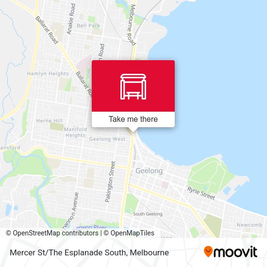 Mercer St/The Esplanade South map