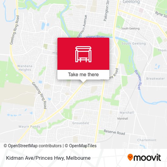 Kidman Ave/Princes Hwy map