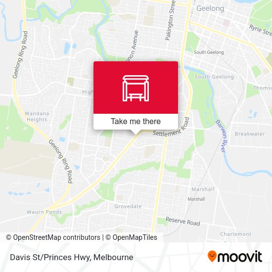 Davis St/Princes Hwy map