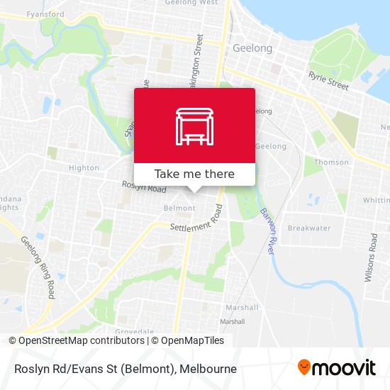 Roslyn Rd/Evans St (Belmont) map