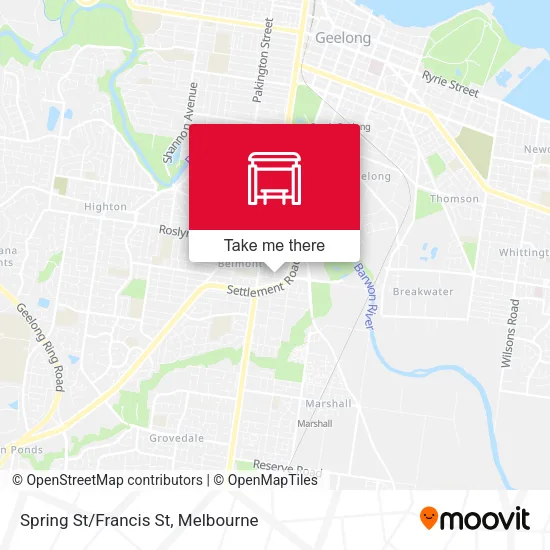 Mapa Spring St/Francis St