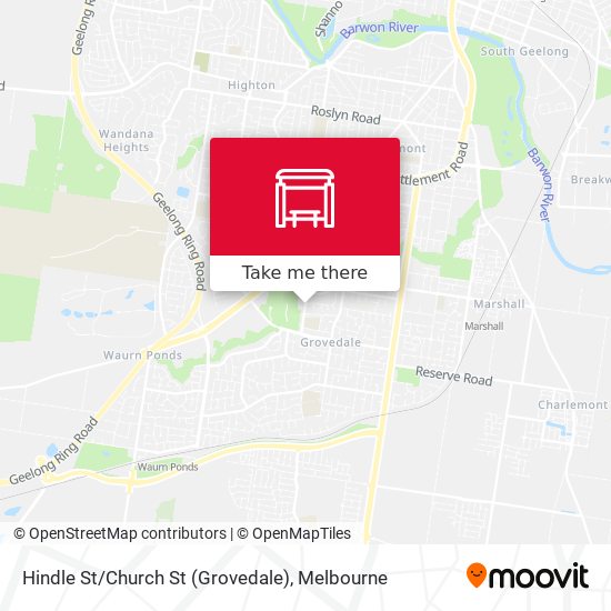 Hindle St / Church St (Grovedale) map