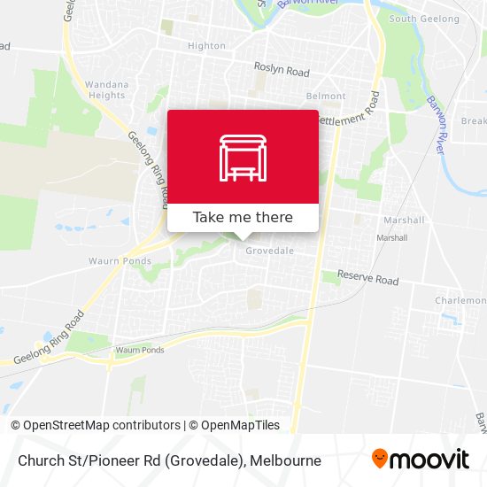 Church St / Pioneer Rd (Grovedale) map