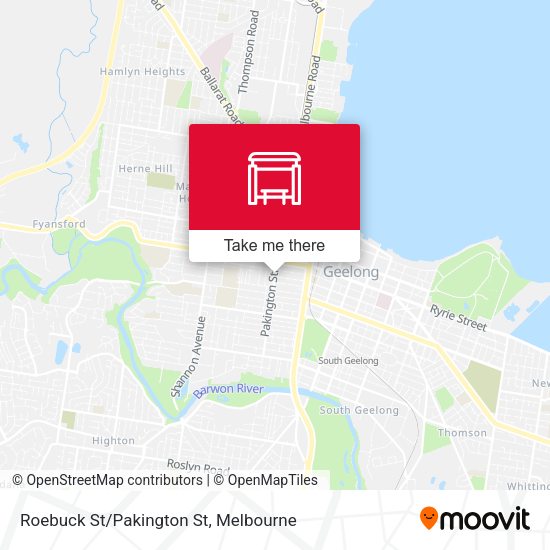 Roebuck St/Pakington St map