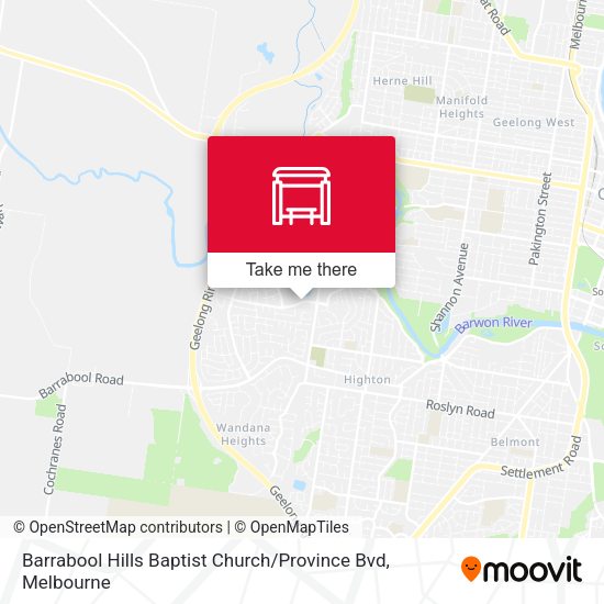 Barrabool Hills Baptist Church / Province Bvd map