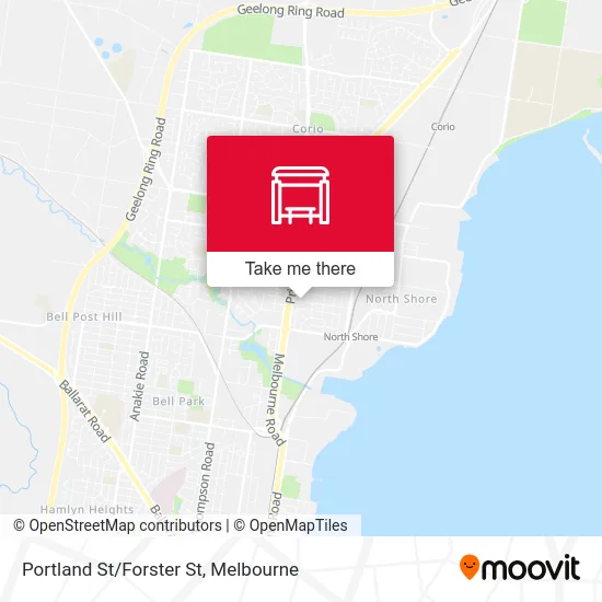 Mapa Portland St/Forster St