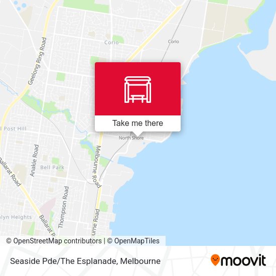 Seaside Pde/The Esplanade map