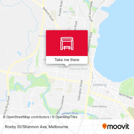 Mapa Roxby St/Shannon Ave