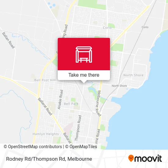 Mapa Rodney Rd/Thompson Rd