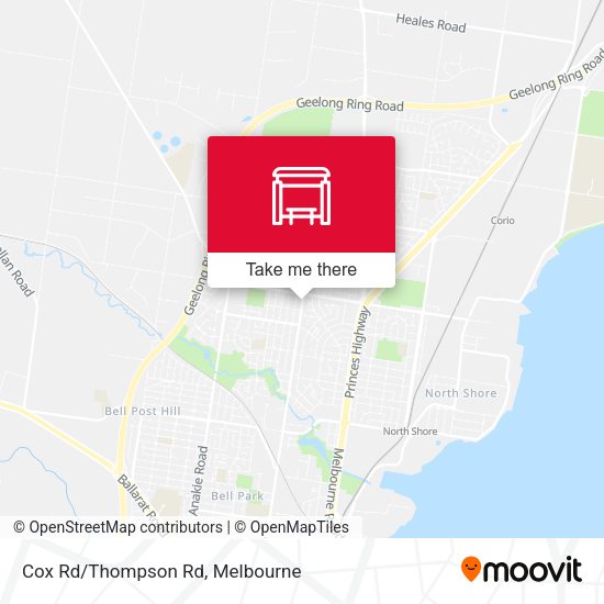 Cox Rd/Thompson Rd map