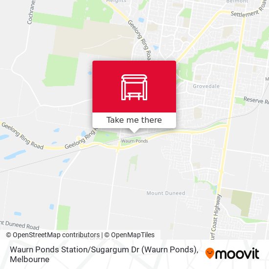 Waurn Ponds Station / Sugargum Dr map