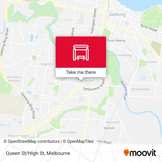 Mapa Queen St/High St