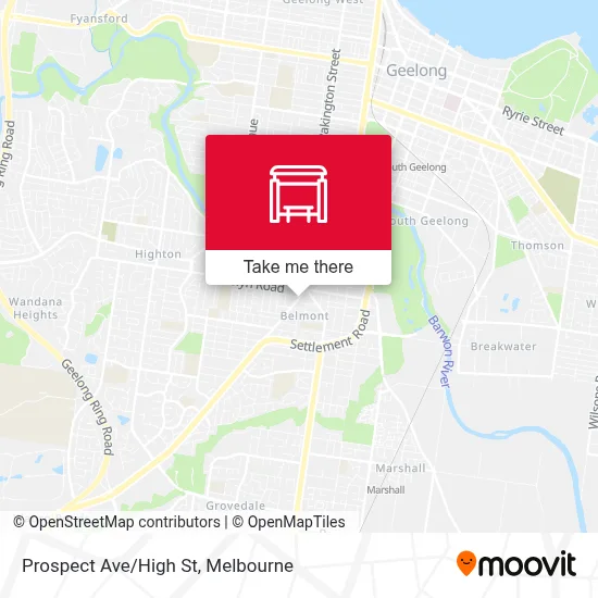 Mapa Prospect Ave/High St