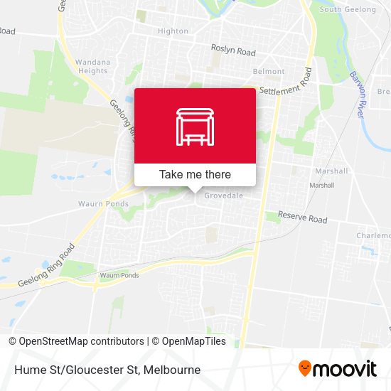 Hume St/Gloucester St map