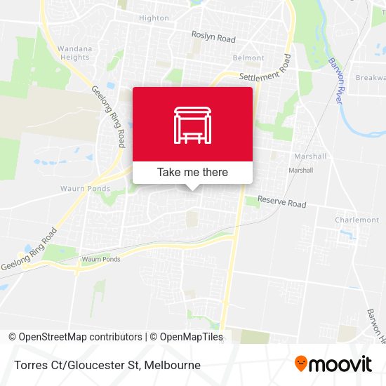 Torres Ct/Gloucester St map