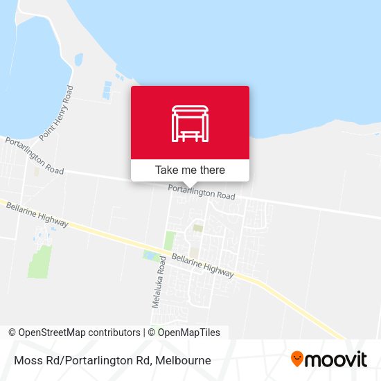 Moss Rd/Portarlington Rd map