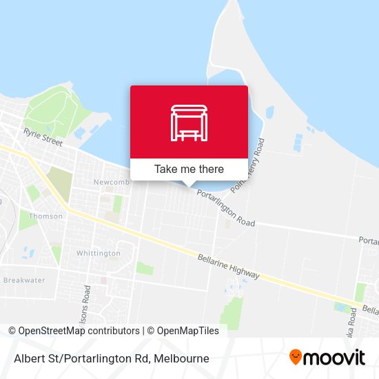 Albert St/Portarlington Rd map