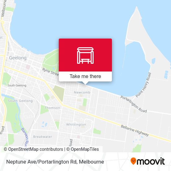 Neptune Ave/Portarlington Rd map