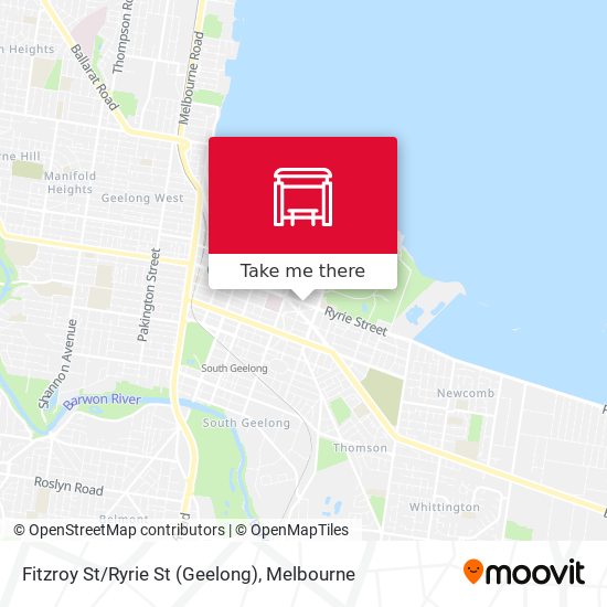 Fitzroy St/Ryrie St (Geelong) map