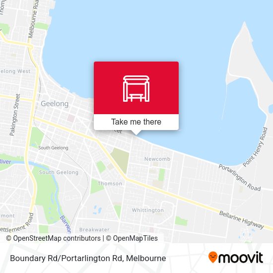 Boundary Rd/Portarlington Rd map