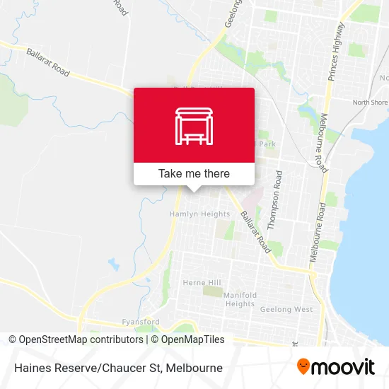 Mapa Haines Reserve/Chaucer St