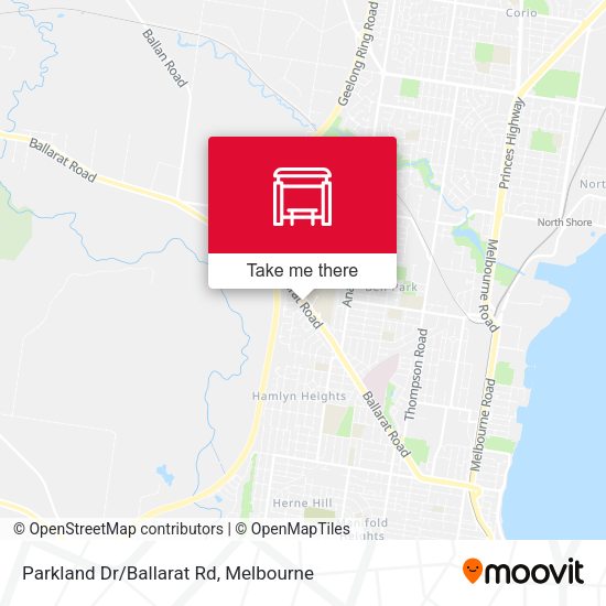 Parkland Dr/Ballarat Rd map