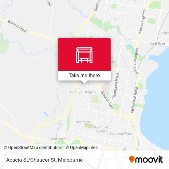 Acacia St/Chaucer St map